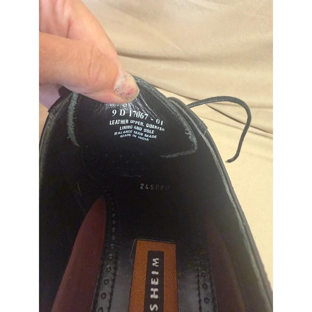 Florsheim Mens Black Geniune Leather Cap Toe Oxford Dress Shoes Size 9 D
